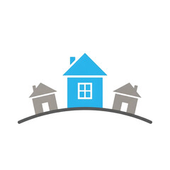 Naklejka premium houses on a hill residential area transparent background