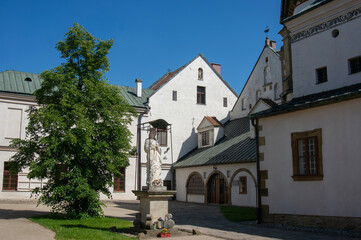 Courtyard of Poor Clares monastery complex. Stary Sącz, Poland.