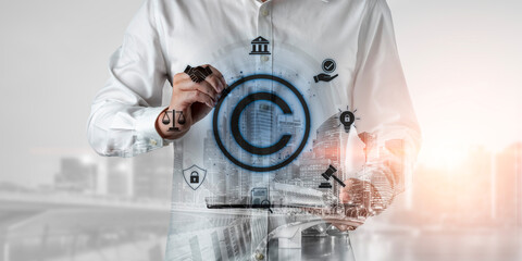 Copyright protection highlights copyright, intellectual property, and legal ownership through law, verification, and secure digital rights Vouch