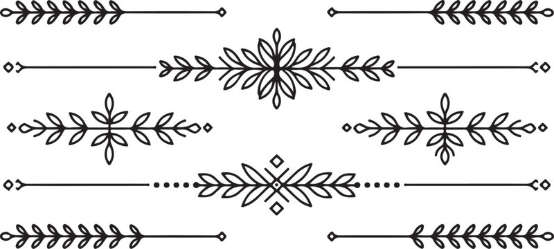 Ornate Leafy Divider Border Collection