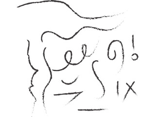 Hand-Drawn Hello Typography Abstract Scribble Illustration Isolated on White Background