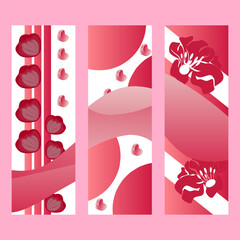 Valentine Love Background Red Pink Hearts Illustration