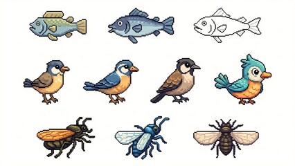 Pixel-style critters leap across retro screen, 8-bit tails flick, loop endless neon arcade chase.
