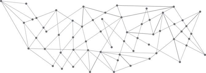 Abstract Digital Network Background with Connected Dots and Lines for Technology and Data Visualization Vector