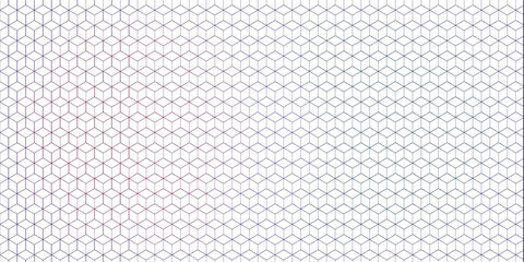 colorful hexagonal line wide pattern design banner