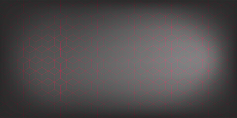 colorful hexagonal line wide pattern design banner