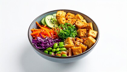 Asiatische Sesam-Tofu-Salat-Bowl