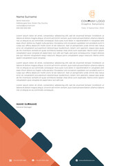 Clean and professional corporate company business letterhead template design