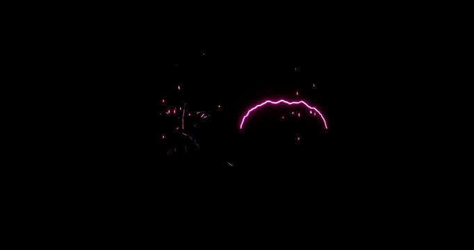 purple spark effect on black background