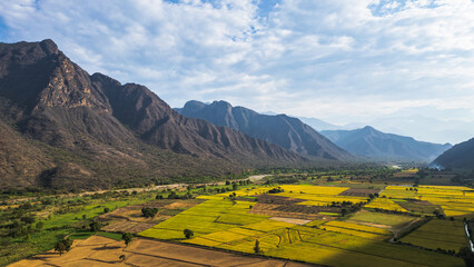 Rural landscape of Mayascón village surrounded by mountains in Lambayeque, Peru © Gino Tuesta