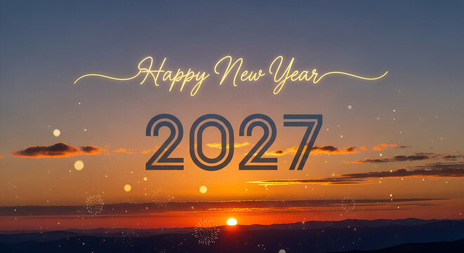 Happy New Year 2027 Celebration Background