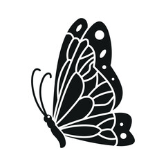 Butterfly icon in trendy flat design