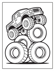 Monster Truck Coloring Book. © Md