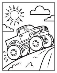 Monster Truck Coloring Book. © Md