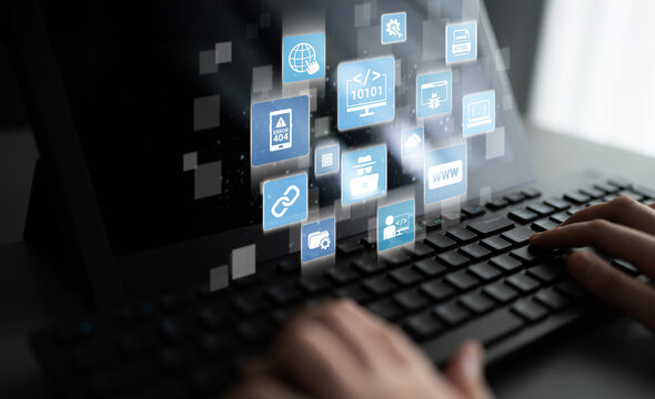 Software development with coding overlays, programming languages, developer tools, mobile app creation, and advanced programming for digital product development and software solutions. Entice