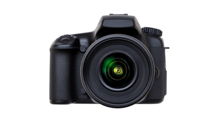isolated mirrorless digital camera on a transparent background