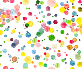 Watercolor background design bubbles, Elegant and colorful isolated bubbles. modern art and classic seamless pattern for wallpaper, textile , beautiful dots, polka dots , colorful dots for covering an