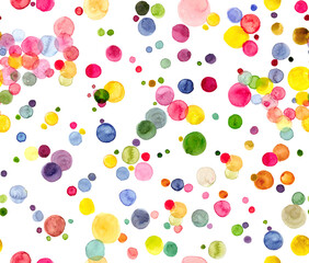 Watercolor background design bubbles, Elegant and colorful isolated bubbles. modern art and classic seamless pattern for wallpaper, textile , beautiful dots, polka dots , colorful dots for covering an