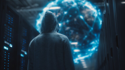 Hacker are planning to hack and attack networks and cyber security , innovative Smart city and graphs with statistics to analyze business potential and predict future developments in company growth.