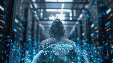 Hacker are planning to hack and attack networks and cyber security , innovative Smart city and graphs with statistics to analyze business potential and predict future developments in company growth.