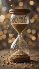 2026 New Year Countdown Hourglass Concept