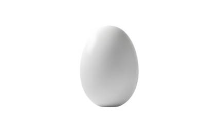 White chicken egg isolated on transparent background
