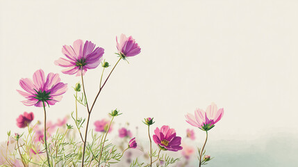 Elegant wedding invitation card background vector. Minimal hand painted watercolor botanical flowers texture template background. Design for wedding, vip cover, poster, rsvp moderncard.Valentine's Day