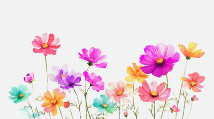 Elegant wedding invitation card background vector. Minimal hand painted watercolor botanical flowers texture template background. Design for wedding, vip cover, poster, rsvp moderncard.Valentine's Day