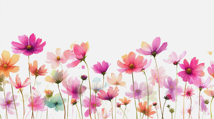 Obraz premium Elegant wedding invitation card background vector. Minimal hand painted watercolor botanical flowers texture template background. Design for wedding, vip cover, poster, rsvp moderncard.Valentine's Day