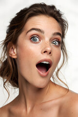 Surprise Shock &ndash; Woman Reacting Naturally