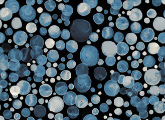 Bubbles Watercolor circle shape pattern.seamless pattern. Watercolor background design bubbles, Elegant and blue shaded isolated bubbles. modern art and classic seamless pattern for wallpaper, textile