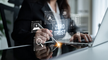 Zero trust model enhances data protection. Zero trust blocks unauthorized access, secures devices, zero trust defends networks, and zero trust verifies users continuously. Latch