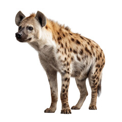 Obraz premium PNG of A spotted hyena stands elegantly with its unique coat and distinctive features.