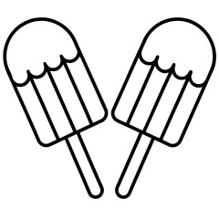 Ice Cream Popsicles Arranged Symmetrically on Pastel