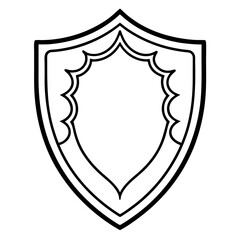 Intricate Carved Wooden Shield Heraldic Relief Design