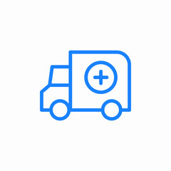 medical delivery truck icon sign vector