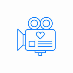 wedding film icon sign vector