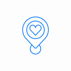 wedding date venue icon sign vector