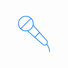 wired microphone icon sign vector