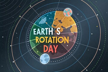 Infographic Rotating Wheel Showing Earth Core And Motion.
