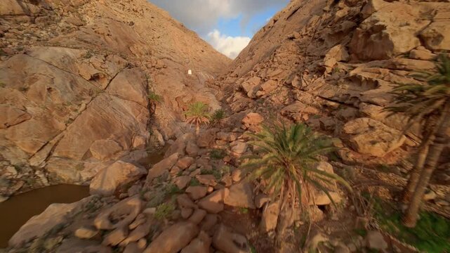 Barranco de Las Pe&ntilde;itas Fuerteventura Aerial Drone Footage