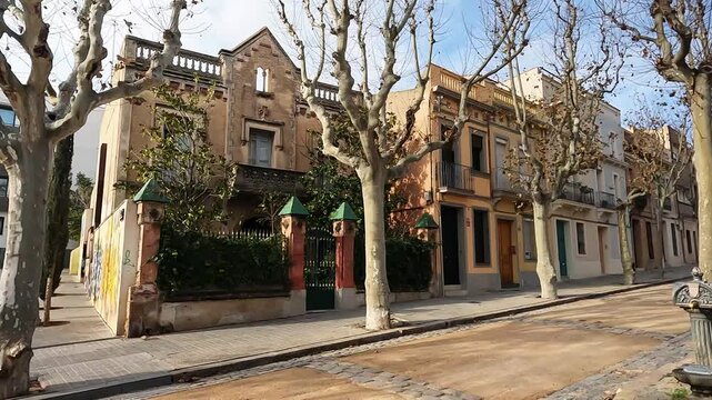 Traditional Houses in Dalt de la Vila Badalona Spain