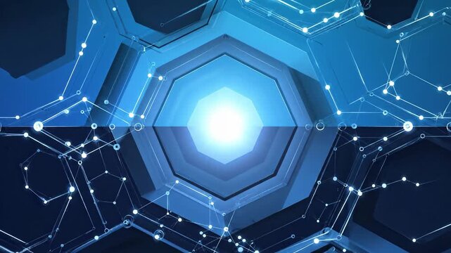 Abstract digital network connection and futuristic technology background