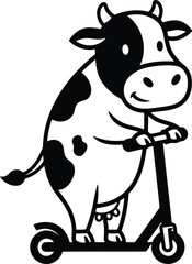 Cow riding scooter