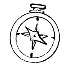 Fototapeta premium Compass Illustration Vector – Navigation Symbol for Travel, Adventure, Exploration, Direction, Journey, Outdoor, Flat Design