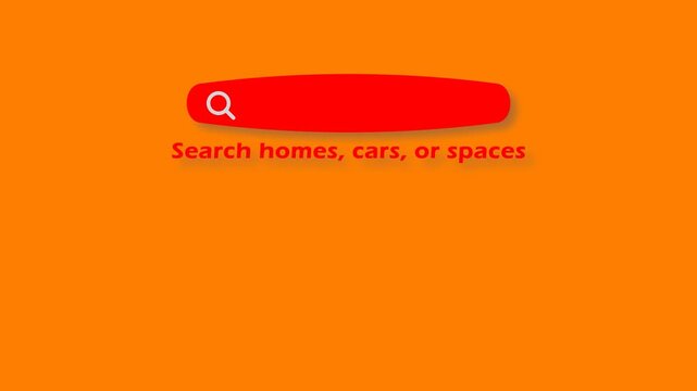 Search Homes Cars or Spaces Search Bar Text &ndash; Modern Marketplace Search Interface with Clean UI Animation Loop