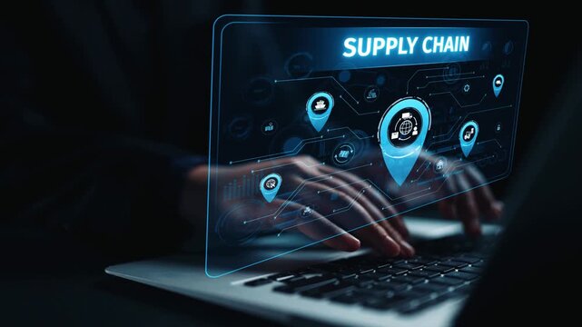 Supply chain processes with data-driven logistics, transportation, and distribution. enhances operations. Supply chain improves efficiency. Supply chain integrates logistics and delivery. Elide