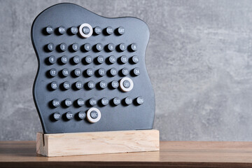 Stylish desktop calendar with wooden stand with date Friday December 31th.