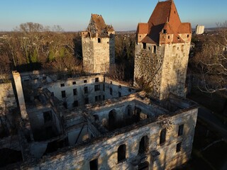 T&uuml;rme der Schlossruine Pottendorf, Nieder&ouml;sterreich