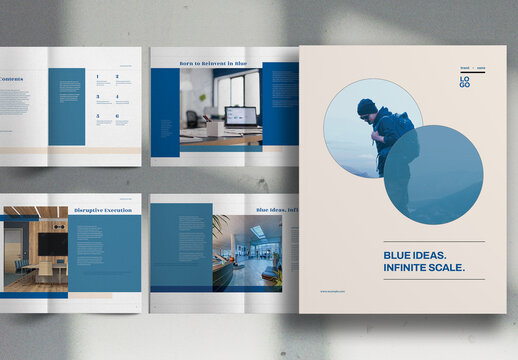 Blue Ideas Lifestyle Brochure Layout